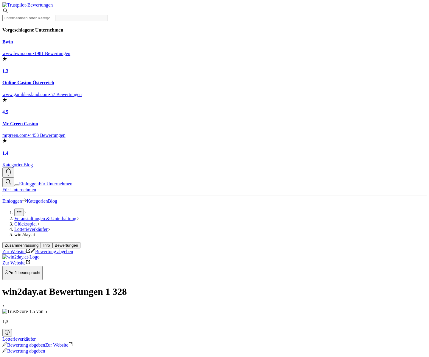 Archivierte Aufnahme eines Nutzerbewertungs-Kontexts zu Win2day